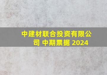 中建材联合投资有限公司 中期票据 2024